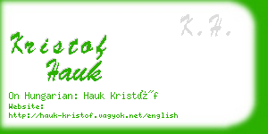 kristof hauk business card